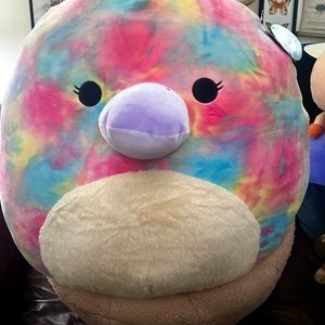 Squishmallows Brindall the Tie Dyed Platypus- 24” NWT